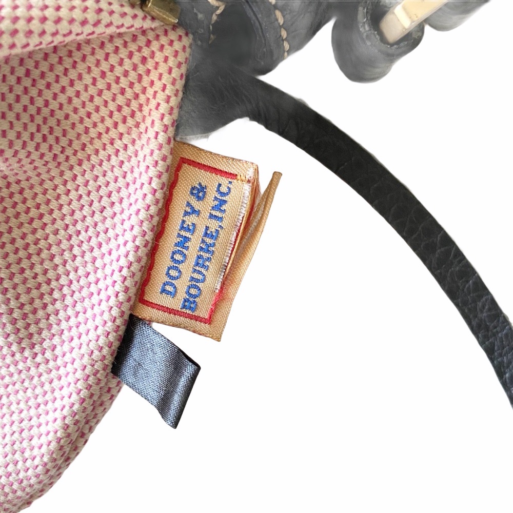 HTF: Dooney & Bourke ✪ Pebbled Leather Handbag ✪ Black with Gold Hardware ✪ - Picture 11 of 12